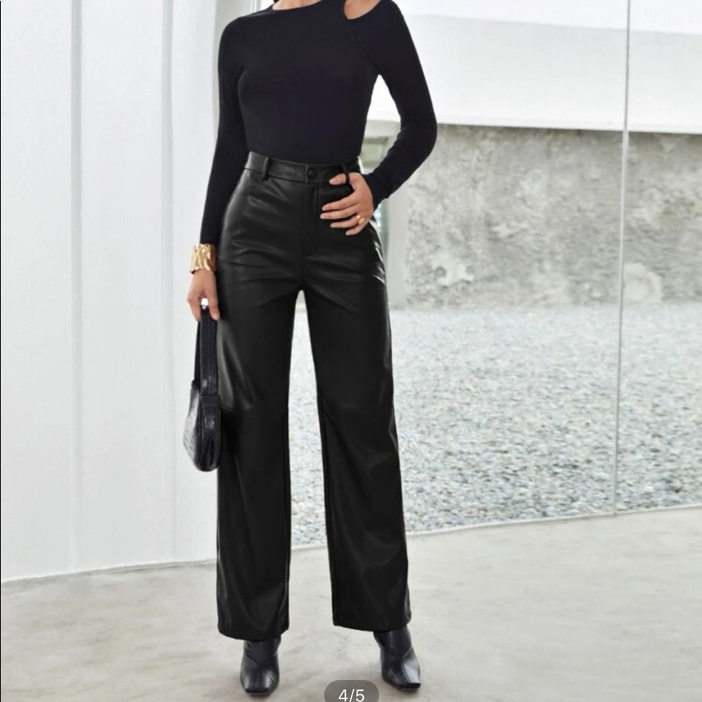 Zipper fly palazoo pants
